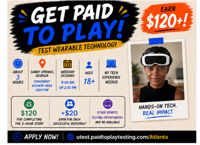 Wearable technology testing opportunity campaign